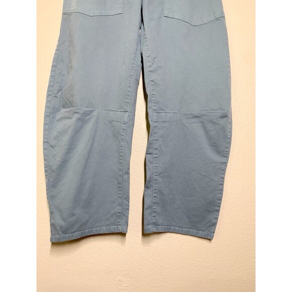 Nili Lotan Shon Pants 4 Vintage Blue Barrel Leg Cotton - Picture 4 of 8
